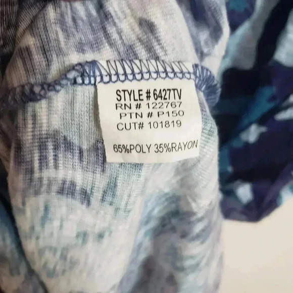 David Cline Studded V-Neck Blue Camo Dress - Picture 3 of 5